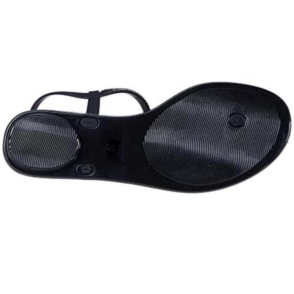 Jewel Badgley Mischka Thongs Sandals Black Jelly 7 - Picture 7 of 15